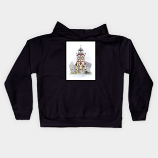 Hokitika Clocktower Watercolour Kids Hoodie